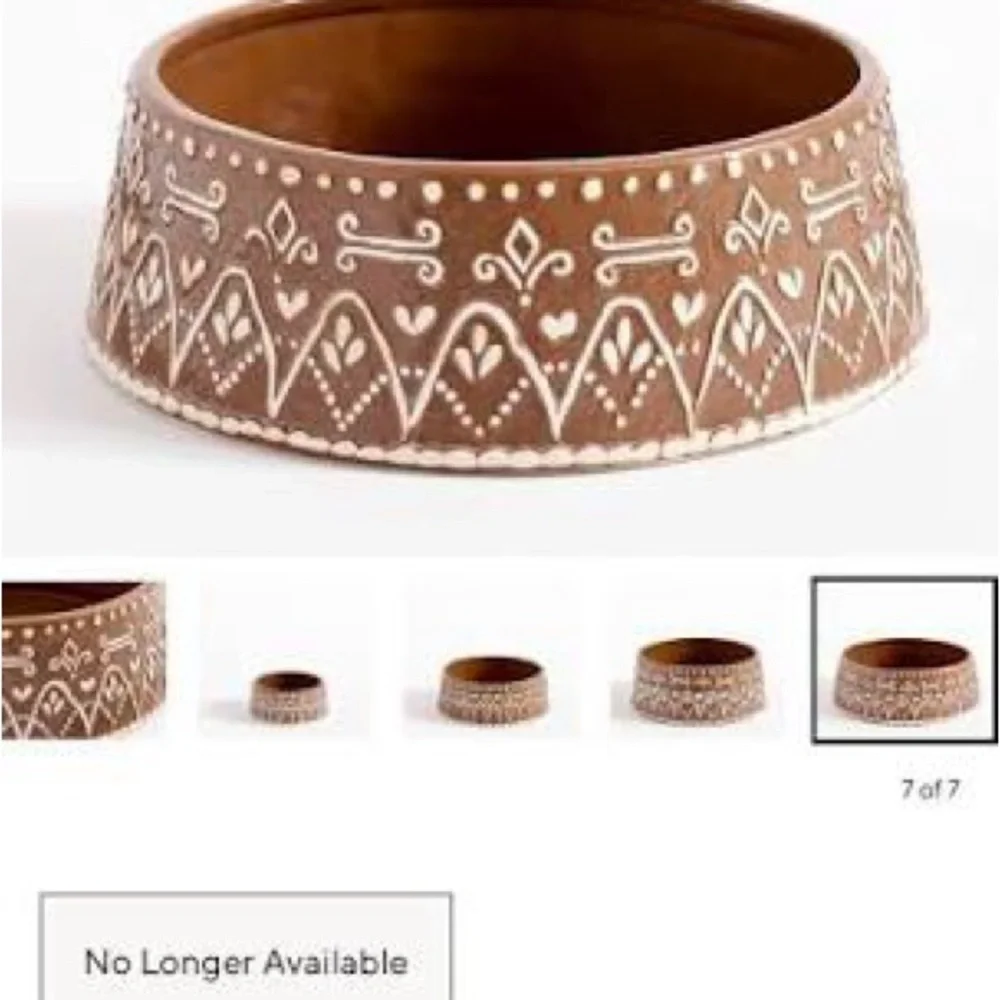 Pottery Barn Gingerbread Medium Pet Bowl BN